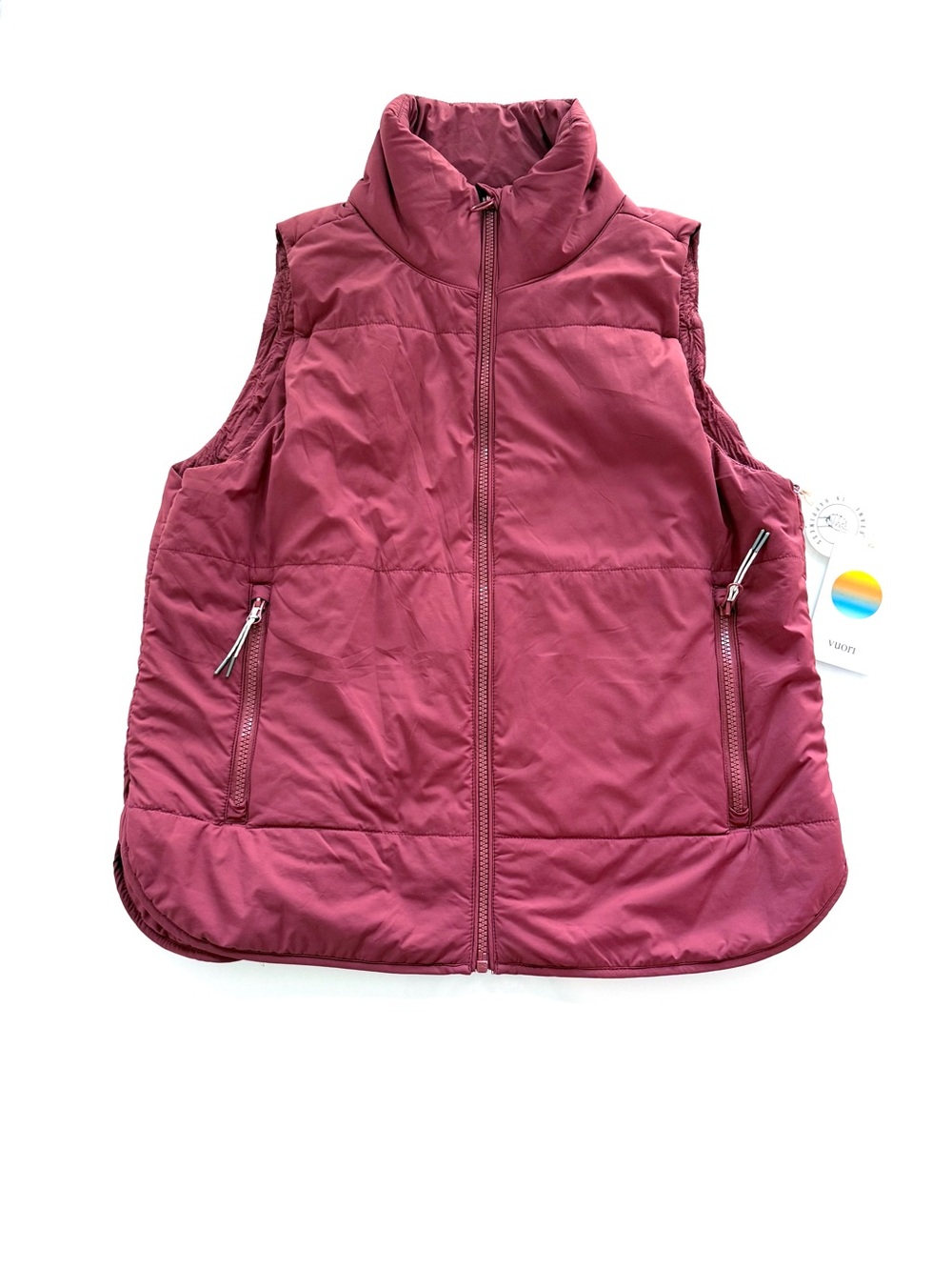 Vuori Canyon Insulated Vest Cerise red brown NWT Size M Lightweight Puffer - Picture 4 of 9